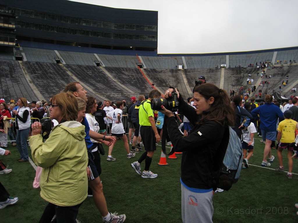 BHGH 2009 0441.jpg - The Big House Big Heat 5 and 10 K race. October 4, 2009 run in Ann Arbor Michigan finishes on the 50 yard line of the University of Michigan stadium.